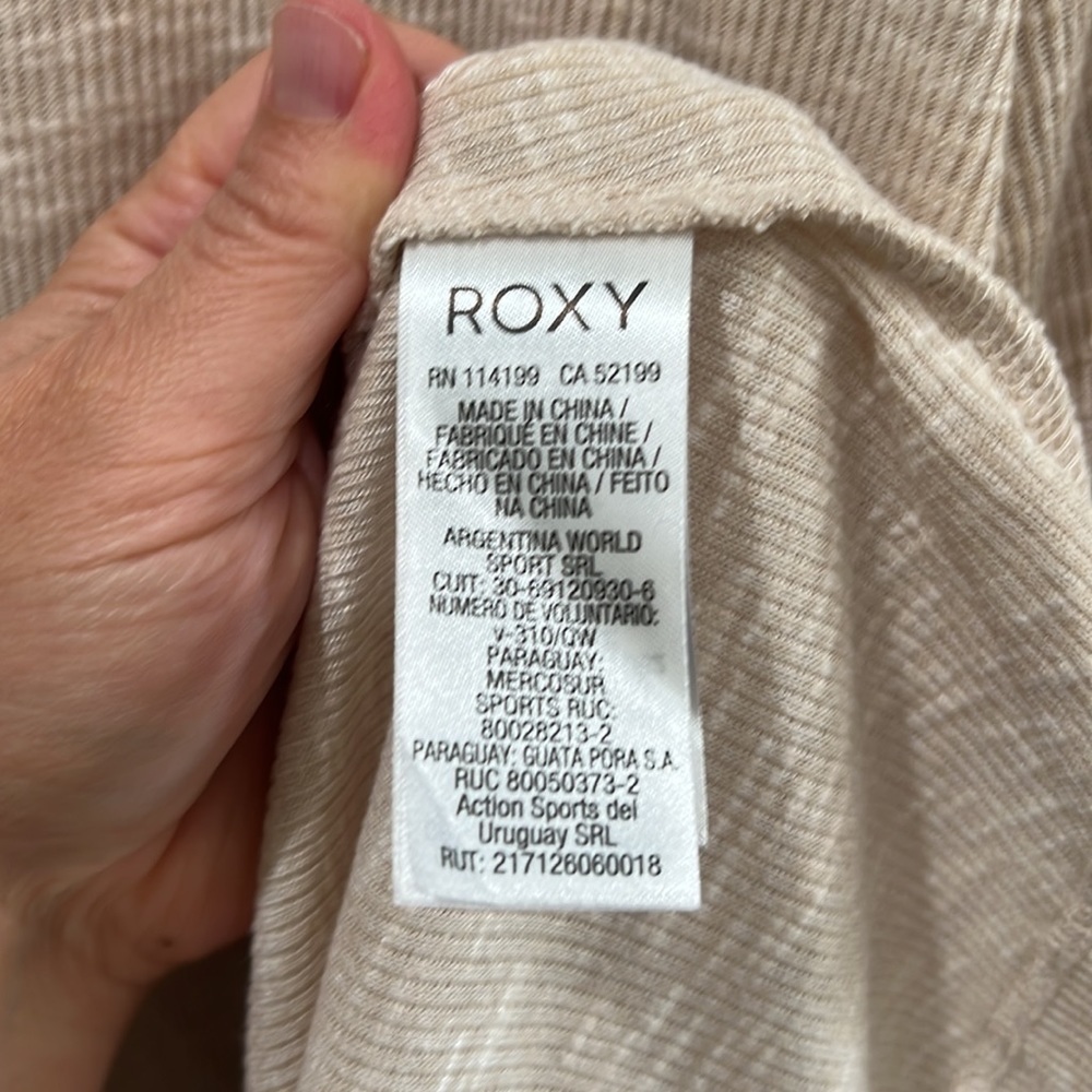 ROXY NWT Strolling Through Long Sleeve Rib Knit Dress - Picture 6 of 9
